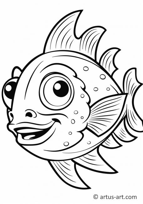 Awesome Halibut Coloring Page For Kids